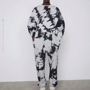 Zara Cropped Tye Dye Sweatshirt